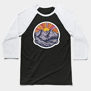 Sunrise Serenity: Mountain Majesty Baseball T-Shirt